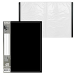 Папка 40файлов " KWELT " А4 Classic черная, пластик 0,65мм, бумажная вставка во внешний кармашек, индивидуальный штрихкод