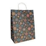 Пакет бумажный " ПЗБМ " 26*35*15см Фейерверк, крученые ручки