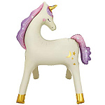 Шар фольгированный фигурный 38"/96см Единорог стоячий