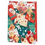 Пакет Новогодний бумажный " Мир открыток " 18*22,7*10см Подарки и письма, ламинированный