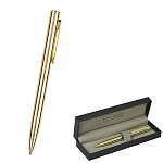 Ручка подарочная шариковая автоматическая " Bruno Visconti " Firenze синяя 0,7мм, поворотный механизм, металлический корпус, цвет корпуса золото, толщина письма- 0,5мм, подарочная упаковка