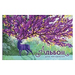 Альбом А4 40л " ПЗБМ " Чудеса, на скобе, обложка- ламинированный картон, УФ-лак, глиттер, блок- офсет 100г/м2, 5 дизайнов в спайке