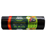 Мешки для мусора " Master Fresh " 160л 10шт черные, прочные, толщина 28мкм, в рулоне