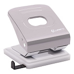 Дырокол на 30л " Lamark " Mettallic металлический, встроенная линейка, серый