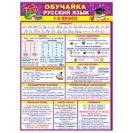 Плакат " Мир открыток " 9-19 А4 Обучайка. Русский язык. 1-2 класс, мелованная бумага 150г/м2
