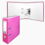 Папка-регистратор А4 " KWELT " сборная 50мм розовая, ПВХ, пластиковый карман со сменной этикеткой, металлическая окантовка