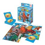 Игра настольная " Русский стиль " Арт-домино Рыцари и драконы, состав: 36 картонных карточек, правила, картонная упаковка 8,8*9*3см, от 4лет