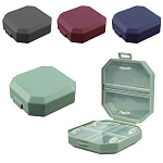 Контейнер пластиковый (таблетница), 6 секций, 7*7*3см, ассорти (без возможности выбора цвета) " KWELT " пакет