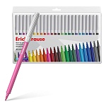 Фломастеры " Erich Krause " Basic 24цв смываемые, на водной основе, круглые, вентилируемый колпачок, ПВХ упаковка, европодвес