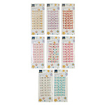 Набор страз акриловых " Mazari " 22*9,5см, ассорти-11 (без возможности выбора цвета), 7 дизайнов, пакет, европодвес