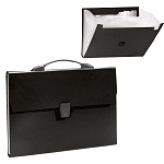 Папка-портфель " deVente " А4 Daily с 12 отделениями, черный, на замке, пластик 0,9мм, непрозрачный