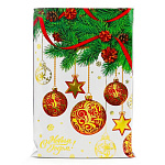 Пакет Новогодний ПП " Интерпак " с клеевым клапаном, 25*32+5см 35мкм Еловое настроение