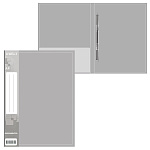 Папка-скоросшиватель " KWELT " А4 Standart серая, пластик 0,7мм, бумажная вставка во внешний кармашек, внутренний карман, индивидуальный штрихкод