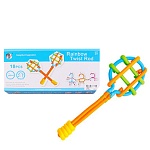 Конструктор гибкий " Rainbow Twist Rod " 18 деталей (гибкие стержни различной длины, соединительные детали) позволяет создавать трехмерные фигуры из уникальных гибких стержней и крепежных деталей, картонная упаковка с ручкой 14*31см