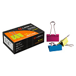 Зажимы " Lamark " цветные неон 51мм 12шт/уп, в картонной коробке