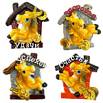 Символ года " KWELT " магнит Жеребенок и пожелания, 4,8*5см, 4 дизайна (без возможности выбора дизайна), полистоун, пакет