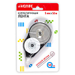 Корректирующая лента " deVente " 5мм*50м, прозрачный корпус, фронтальный аппликатор, регулировка натяжения ленты, картонный блистер, европодвес