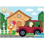 Пазлы " Рыжий кот " 104элементов Котэ 33*24см, картонная упаковка 18,6*12,9*4,2см