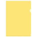 Папка-уголок " KWELT " А4 желтая, пластик 0,10мм, тисненая, прозрачная