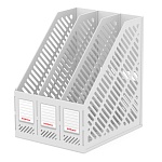 Лоток для бумаг вертикальный пластиковый 3 отделения " Erich Krause " Classic, белый