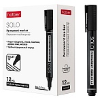 Маркер " Hatber " Solo черный 2мм пулевидный наконечник перманентный