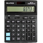 Калькулятор настольный 12 разрядов " Skainer " SK-111, 140*176*45мм, двойное питание, черный