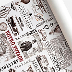 Упаковочная бумага " Интерпак " 68,5см*10м в рулоне, Аристократ, 90г/м2