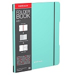 Тетрадь А5 48л " Erich Krause " на резинке клетка FolderBook Pastel Mint (мятная), на скобе, обложка - пластик , текстура- песок, скругленные углы, 1 дизайн в коробке