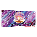 Конверт для денег " Мир открыток " 4-17 Исполнения желаний! Жемчужина в ракушке, 165*85мм, золотая фольга, деталь на скотче