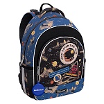 Рюкзак " Erich Krause " 39*28*14 см ErgoLine 15L Red Planet, синий, эргономичная спинка, 1 отделение, большой внешний карман на молнии, 2 боковых кармана на резинке, усиленное дно, светоотражающие элементы, регулируемые лямки