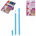 Фломастеры " Bruno Visconti " Easycolor 12цв, шестигранные, вентилируемый колпачок, картонная упаковка, европодвес