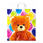 Пакет ПЭ " Интерпак " с петлевой ручкой ПНД, 38*42см 40мкм Топтыжка