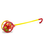 Каталка пластиковая " Karolina toys " Колесо, ручка 70см