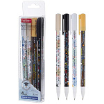 Набор шариковых ручек " Hatber " Вспомнить все- Правописание, 4шт, синие, 0,7мм, цветной пластиковый корпус, пластиковая упаковка с европодвесом