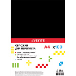 Обложка для переплета " deVente " Chromo А4 черный глянцевый картон, 250г/м2, 100 л