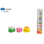 Набор ластиков-насадок " Basir " Ассорти, 2*3см, фигурные, ассорти, 9шт, пластиковая упаковка