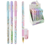 Ручка шариковая " Bruno Visconti " Primavera, синяя 0,38мм, пластиковый корпус, цвет корпуса - ассорти, покрытие soft-touh, резиновый держатель, металлический наконечник, пластиковый клип, сменный стержень, картонный дисплей