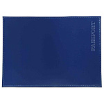 Обложка для паспорта " Имидж " Passport синий, натуральная кожа, тиснение конгрев