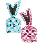 Пакет ПЭ " Миленд " без ручек ПВД, 13,5*22см 25мкм Яркие зайчата, 2 дизайна, завязки в комплекте