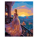 Картина по номерам " Lori " 40*50см Золушка, состав набора: холст с контуром на подрамнике, краски, 3 кисти, вспомогательный лист, акриловый лак, крепления, инструкция, картонная упаковка, европодвес