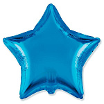 Шар фольгированный " Браво " 18"/46см Звезда Синий