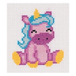 Набор для вышивания " Klart " 10*11см Очаровашка, состав набора: канва аппретированная, игла, нитки, цветная схема, инструкция, пакет