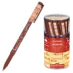 Ручка шариковая " Bruno Visconti " FunWrite Coffee Time. Латте, синяя 0,5мм, толщина письма 0,25мм, резиновый держатель, цвет корпуса - цветной с рисунком, колпачок с клипом, пластиковый бокс