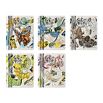 Тетрадь А5 48л клетка " Альт " Macro nature, офсет, на скобе, обложка - мелованный картон, матовая ламинация, скругленные углы, 5 дизайнов в спайке