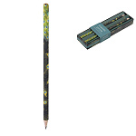 Набор карандашей ч/гр " Bruno Visconti " Fauna. Павлины HB 2шт, трехгранные, деревянные, заточенные, картонный футляр c пластиковым сливом