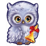 Плакат фигурный " Праздник " 775 А2 Совенок с колокольчиком