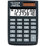 Калькулятор карманный 8 разрядов " Skainer " SK-108XBK, 58*88*10мм, двойное питание, черный
