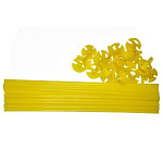 Комплект палочка+розетка для воздушных шаров, желтый, 25шт