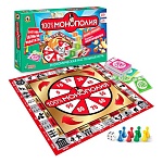 Игра экономическая 10+ " Русский стиль " Антимонополия, состав: игровое поле, 8 фишек, кубик, 60 купюр, правила игры, картонная упаковка 47*26*4,5см