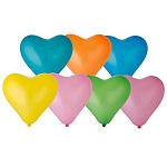 Шар латексный пастель 16"/40см Сердце, ассорти из 10-12 цветов